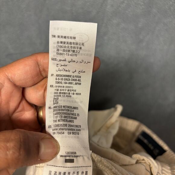 Abercrombie & Fitch Linen Blend Shorts Summer Pin Striped Preppy Vacay Comfy XS - Picture 8 of 10